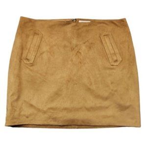 Reitmans Mini Suede Skirt with Zipper Enclosure at Back BNWT